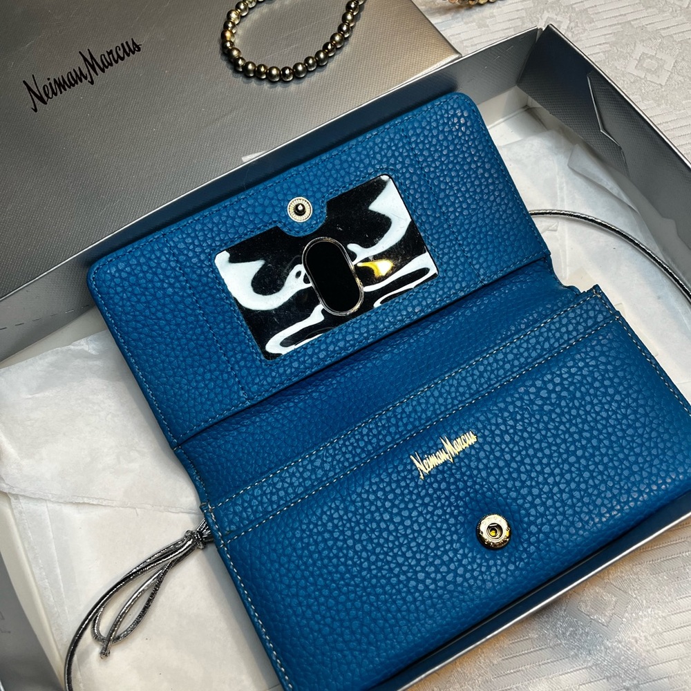 Colbalt Blue Neiman Marcus Wallet